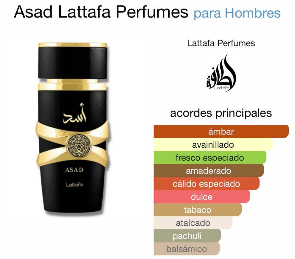 🖤 Perfume Asad – Lattafa + Envio Gratis