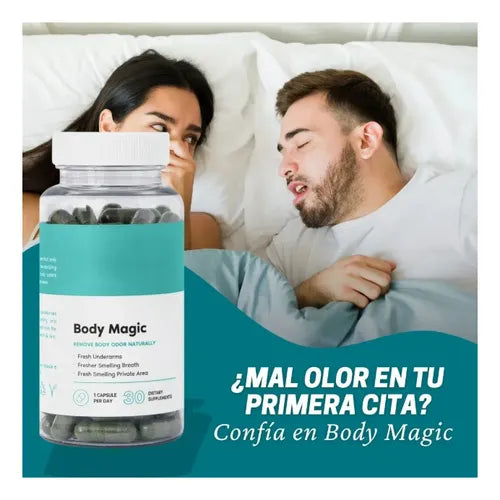 💊 Body Magic – Cápsulas Neutralizadoras de Olor Corporal y Intimo + Envio Gratis