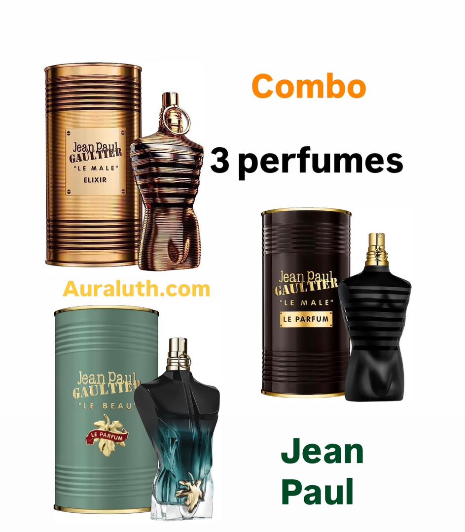 Combo 3 perfumes Jean Paul Gaultier Le Male Le Parfum, Le male Elixir y Le Beau + Envio Gratis
