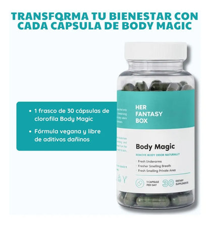 💊 Body Magic – Cápsulas Neutralizadoras de Olor Corporal y Intimo + Envio Gratis