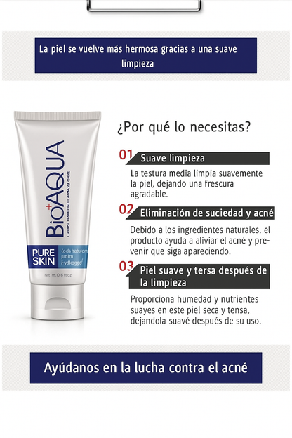 Jabón -  Limpiador Facial BioAQUA Anti Acne + Envio Gratis