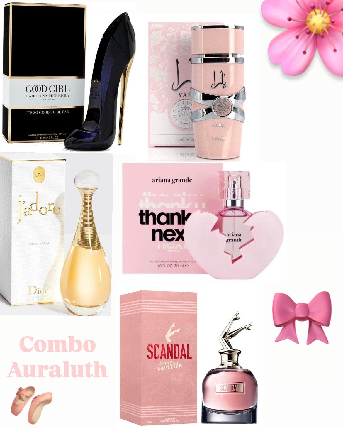 Combo "Divina Tentación" | Scandal | Yara | Jadore | Thank U Next | Good Girl + Envio Gratis
