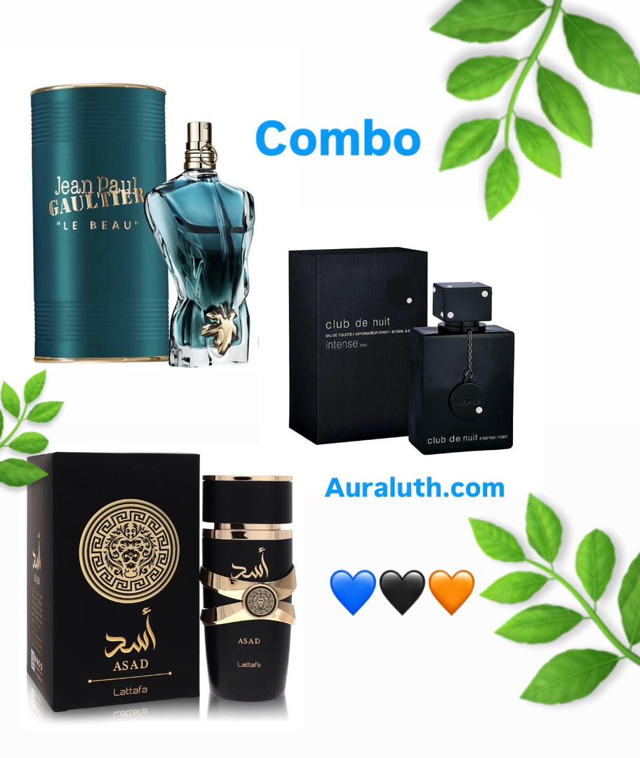 Combo 3 Perfumes | Asad | Club De Nuit | Le Beau
